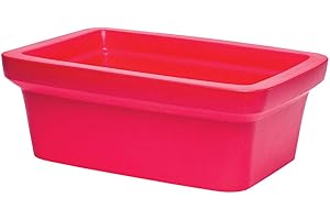 GENESEE SCIENTIFIC Medium Red Ice Pan – 4 Liter Ice Holder - Stackable, Lightweight, Leak-Proof Ice Container - Frozen Sample Containers w/EVA Material to Withstand Dry Ice, Liquid Nitrogen, & Chemical Solvents