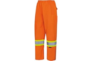 Pioneer Hi Vis Waterproof Safety Pants for Men - Reflective Safety Work Pants for Construction - Pockets - Class 3