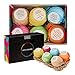 Bath Bombs Gift Set Anjou Colorless 6 x 3.5 oz Fizzies Spa Kit, Idea for Bubble Bath, Moisturizing with Organic Natural Essential Oils, Jojoba Oil, Shea Butter, for Christmas, Women, Kids, Moms