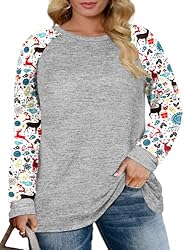 DOLNINE Plus Size Christmas Sweatshirts for Women