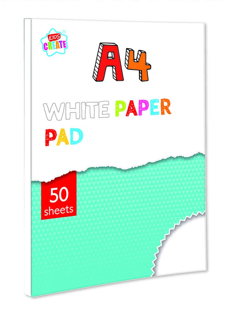 Kids Create - A4 Drawing Paper - A4 Size - 50 Sheets - Plain Paper - Office Or School Supplies- Ideal For Arts & Crafts Activities