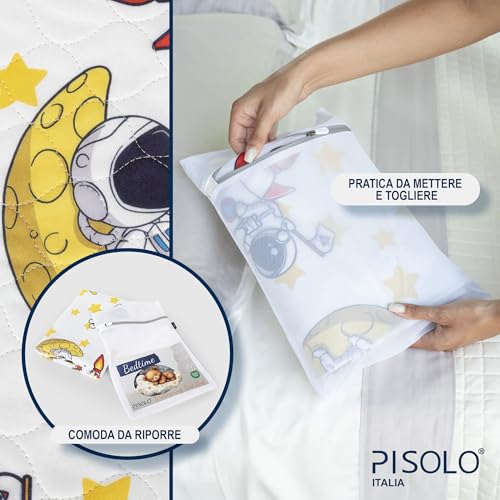 PISOLO - Ultra Absorbent 100% Waterproof Mattress Protector for Baby Bed 91 x 86 cm with Tuck-in Wings, Easy to Change and Washable, Ideal for Potty Training