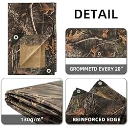 LOOGU Heavy Duty Waterproof Tarp, Bionic Tree Camo