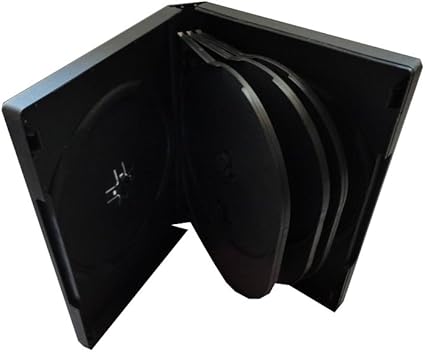 DVD CD Caja para 8 móvil black: Amazon.es: Oficina y papelería