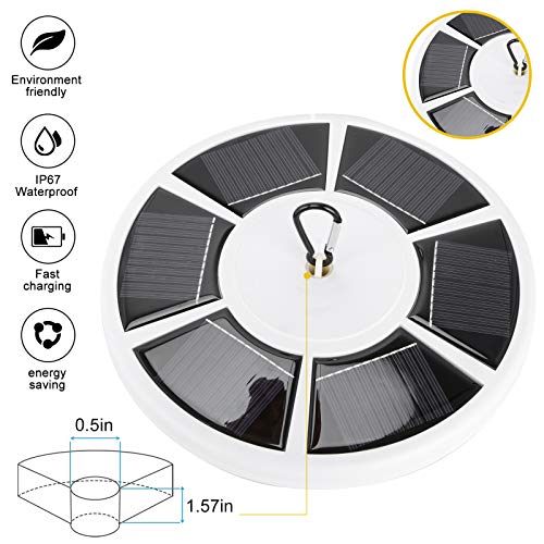 HC Display Solar Flag Pole Light, Super Bright 111 LED Flagpole Light, Fits Most Flag Poles, Energy Saving LEDs with 2 Modes Auto On/Off Night Lighting