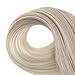 Fshine Tape in Hair Extensions 16 Inch Balayage Ash Blonde to Golden Blonde and Platinum Blonde Tape in Human Hair Extensions 20pcs 50g Straight Natural Remy Hair Tape in Extensions
