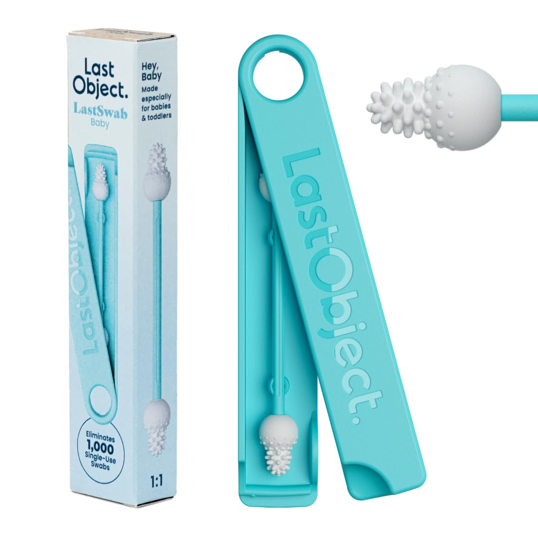 LastSwab® Reusable Cotton Safety Swabs for Baby Ear Cleaning - The Sustainable and Sanitary Alternative to Single-Use Q Tips - Easy to Clean and Zero Waste - Convenient Travel Case Holder — image 1