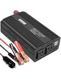 Inversor de alimentación 12 V CC a 110 V Ac Inversor 300 W 500 W con 2 cables de batería