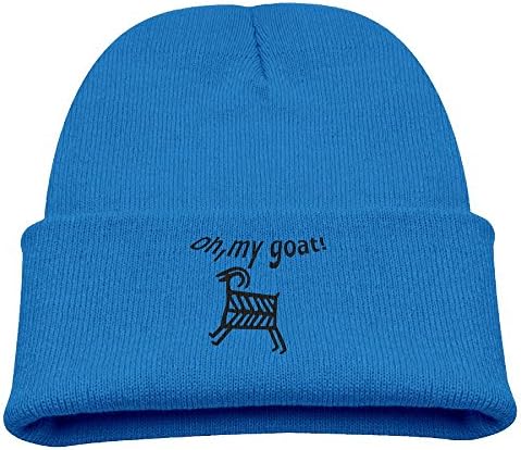 Jukaifaquj Oh My Goat Children Girls&amp;Boys Winter Warm and Comfortabl Cute Pattern Knitting Hat Beanie Skull Cap RoyalBlue