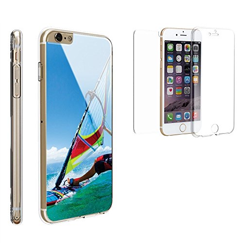 Tri Max For Apple Iphone 6S Plus 6 Plus 5.5 360 Full Body TPU Scratch Resistant PC Transparent Clear Parasailing