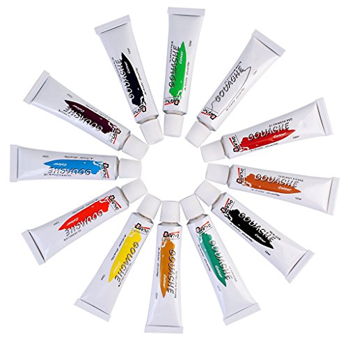 Bianyo Artist Quality Gouache Color Tubes Paint Set - 12ml Tubes, 12 Shades 3 Bianyo Artist Quality Gouache Color Tubes Paint Set - 12ml Tubes, 12 Shades - Image 3