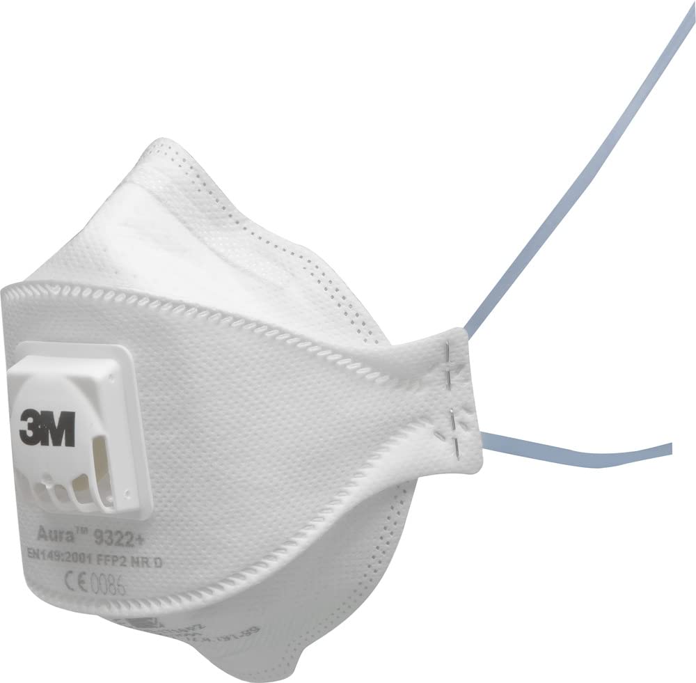 3M™ Aura™ Particulate Respirator, FFP2, Valved, 9322+, 10 Masks per Pack