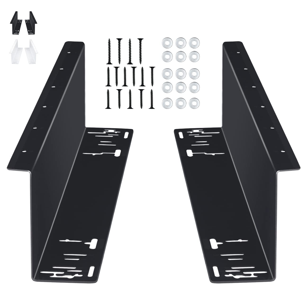 Tera Universal Under Counter Mounting Brackets for Cash Drawer 13 14 15 16 inch Easy Installation Heavy Duty Metal Steel Bracket with Screws for Small Business Under Desk Cabinet Fit Most Cash Drawers