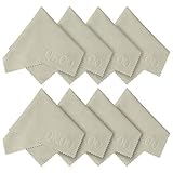 QKOO Microfiber Cleaning Cloths (Pack of 8) for Cell Phones (iPhone, iPad, Samsung, Blackberry, Motorola, HTC), Tablets (iPad, Nexus, Galaxy Tab), LCD TV and Laptop Screens, Camera Lenses, Camera Screens, Surface Tablet, PSP Screen, Monitor, Smartphones, Screens, Car GPS Screens, Spectacles, Silverware, Glasses, Watches and More (8 Grey, 7 x 8 inches (18cm x 20cm)) QK5