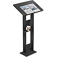 Podium Stand, Lecterns & Podiums, Acrylic Adjustable Angles with Metal Base, Podium for Church, Weddings, Classroom, Speech, 24" L x 16" W x 43.5" H (Black)