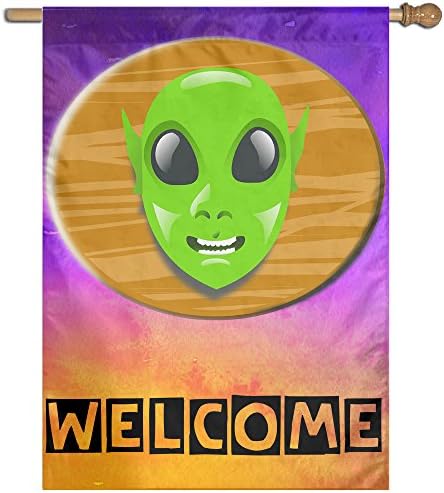 Alien Creatures Flags Cool Garden Flag stand with rubber stoppers Garden Flag summer flowers