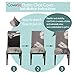 Coverurz Premium Stretch Fit Removable, Washable Spandex Dining Chair Covers, Seat Protector Slipcover for Dining Room, Hotel, Ceremony, Banquet and Wedding and Party (Grey)