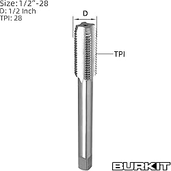 Burkit 1/2"-28 UNEF Thread Tap Right Hand, HSS 1/2