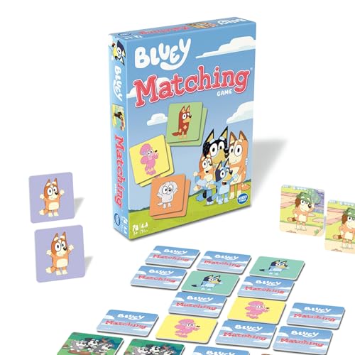 Wonder Forge Bluey Matching Game - Family & Toddler Games - Educational Toys - Memory & Brain Games for Kids Ages 3-5, Indoor Recess