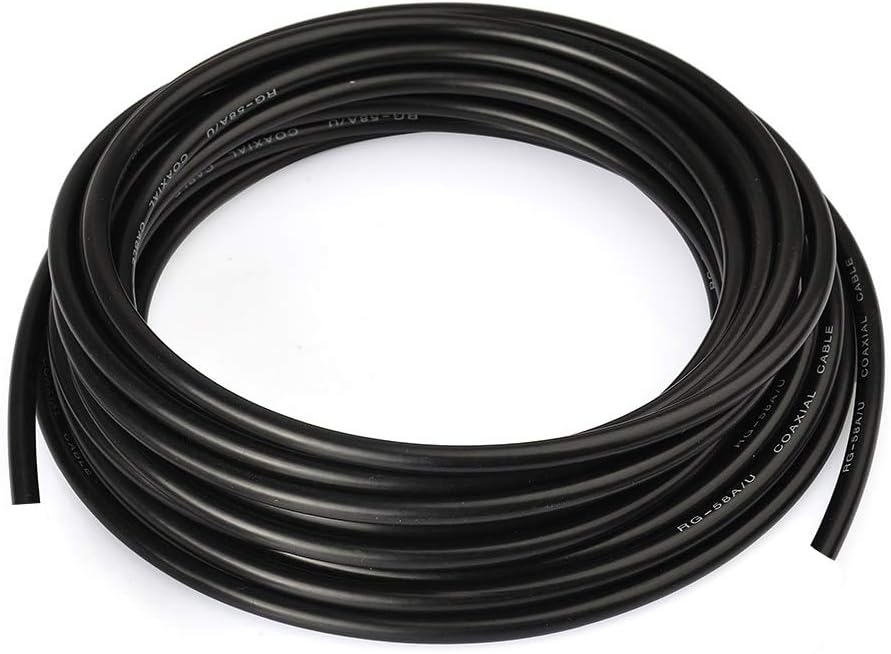 Wlaniot RG58 RF Coaxial Coax Cable 50 Feet (15.24 Meters): Home Audio & Theater