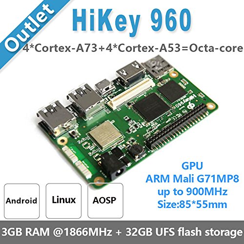 SmartFly info HiKey 960 Single Board Computer Octa core - 96Boards Reference Development Platform (4GB LPDDR4 & 32GB eMMC) Running with AOSP & Linux