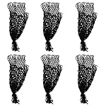 Dovewill 6 Pieces Black Durable Pool Snooker Table Nets Billiards Mesh Bags Replace Pockets Set