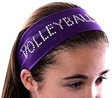 VOLLEYBALL Rhinestone Cotton Stretch Headband for Girls Teens and Adults - Volleyball team gift ~Funny Girl Designs