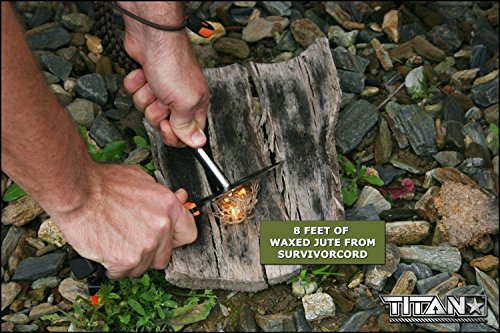 TITAN-SurvivorCord-Military-550-Paracord-316-Diameter-Fishing-Line-Waxed-Jute-Conductive-Wire-Exclusive-Patent-Pending-Parachute-Cord-Design TITAN-SurvivorCord-Military-550-Paracord-316-Diameter-Fishing-Line-Waxed-Jute-Conductive-Wire-Exclusive-Patent-Pending-Parachute-Cord-Design
