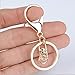 Minigianni Gold Plated Keyring Keychain (Pack of 4)