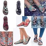 ThinIce Women Fashion Cross Criss Patchwork Weave Sandals Shoes Sandals