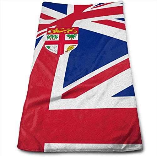 Wdskbg Originality Fiji Flag Face Hand Towels Microfiber Sport Towels for Sports, Hair Care, Cosmetology, Cleaning 27.5 X 12 Inch.