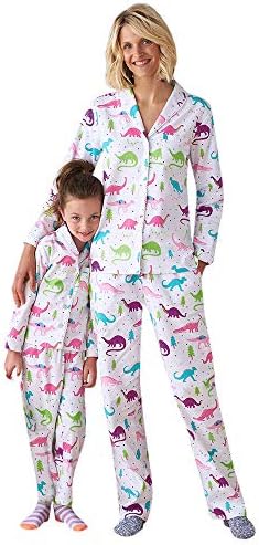 kaiCran Mommy and Me Dinosaur Pajama Outfits Sets Cartoon Tops+Pants Cute Family Matching Outfits