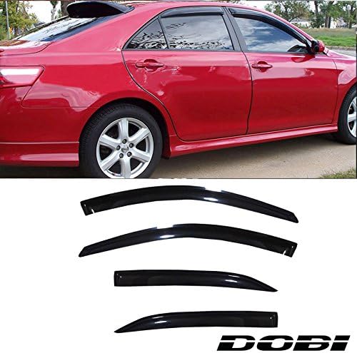 VioGi 4pcs Dark Smoke Outside Mount Style Sun Rain Guard Vent Shade Window Visors Fit 07-11 Toyota Camry