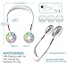 GULAKI Hands Free Portable Neck Fan - Rechargeable Mini USB Personal Fan Battery Operated with 3 Level Air Flow, 7 LED lights for Home Office Travel Indoor Outdoor (White)