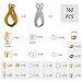WXJ13 160 PCS Aluminum Hair Coil Hair Jewelry Rings Hair Braid Rings Gold and Sliver with 200M Metallic Cord