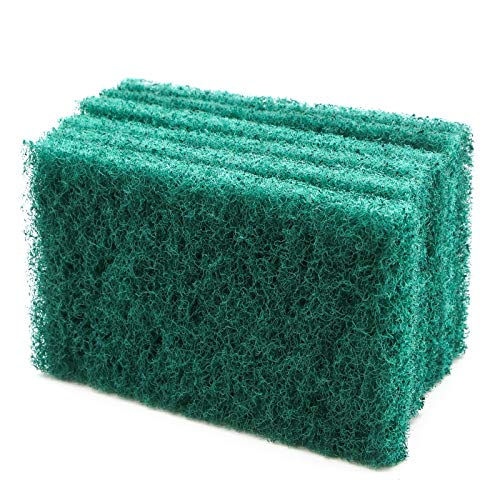 6pcs 4x7" Griddle Cleaner Pads - Clean Grease from Metal Grills, Stainless Steel Flat Tops, Cast Iron and Chrome Cooktops - Heavy Duty Grit Scouring Polishing Pads(Green)