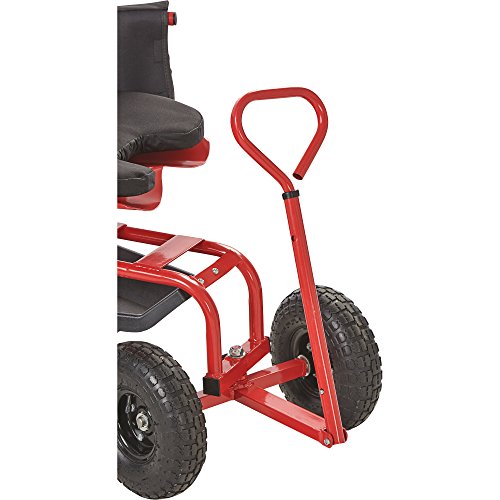 Kotulas Deluxe Rolling Garden Seat with Easy Change Turnbars — Red