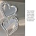 Personalized Engraved, Brushed Silver Plated Petite, Wedding Guest Book, Twin Hearts Sparkling Love