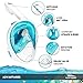 Snorkel Mask Full Face for Kids and Adults - Anti-Fog and Anti-Leak Easybreath Snorkeling Gear - Dive Scuba Mask with 180 Panoramic View and 4 Bonus Items as Snorkel Set (White-Blue, S/M)