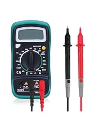 Multímetro digital con Ohm AC DC Volt Amp y diodo Transistor Semiconductor protección contra errores, protección contra sobrecarga, medidor de prueba, Powerjc