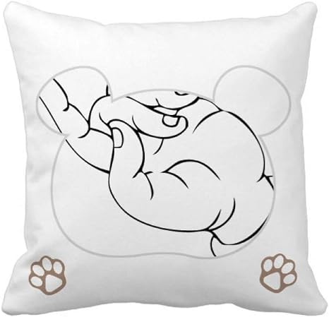 Amazon Co Jp 仏教の手を簡単なイラストパターン 枕カバーを放り投げてスクエアベア 50cm X 50cm ホーム キッチン