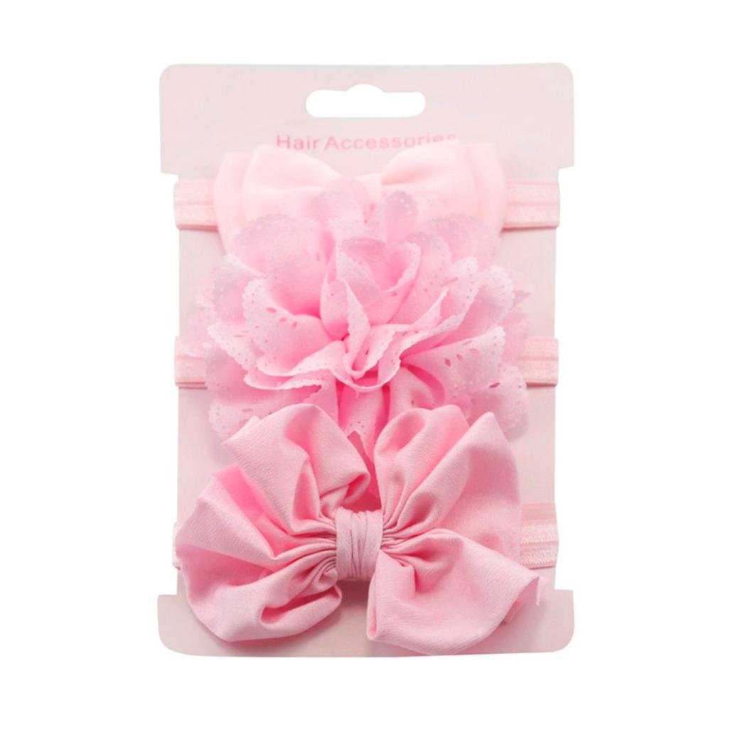 キッズベビーガールズヘアバンドカチューシャヘアゴムセット3点cuekondyキュートフラワーリボン新生児乳児幼児photography Headwear ピンク B07c4g2n3y ヘアアクセサリ 品質は非常に良い キッズベビーガールズヘアバンドカチューシャヘアゴムセット3点cuekondyキュートフラワーリボン新生児乳児幼児photography Headwear ピンク B07c4g2n3y ヘアアクセサリ 品質は非常に良い