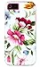 DandyCase 2in1 Hybrid High Impact Hard Pink & Blue Flower Pattern + Hot Pink Silicone Case Case Cover For Apple iPhone 5S & iPhone 5 (not 5C) + DandyCase Screen Cleaner
