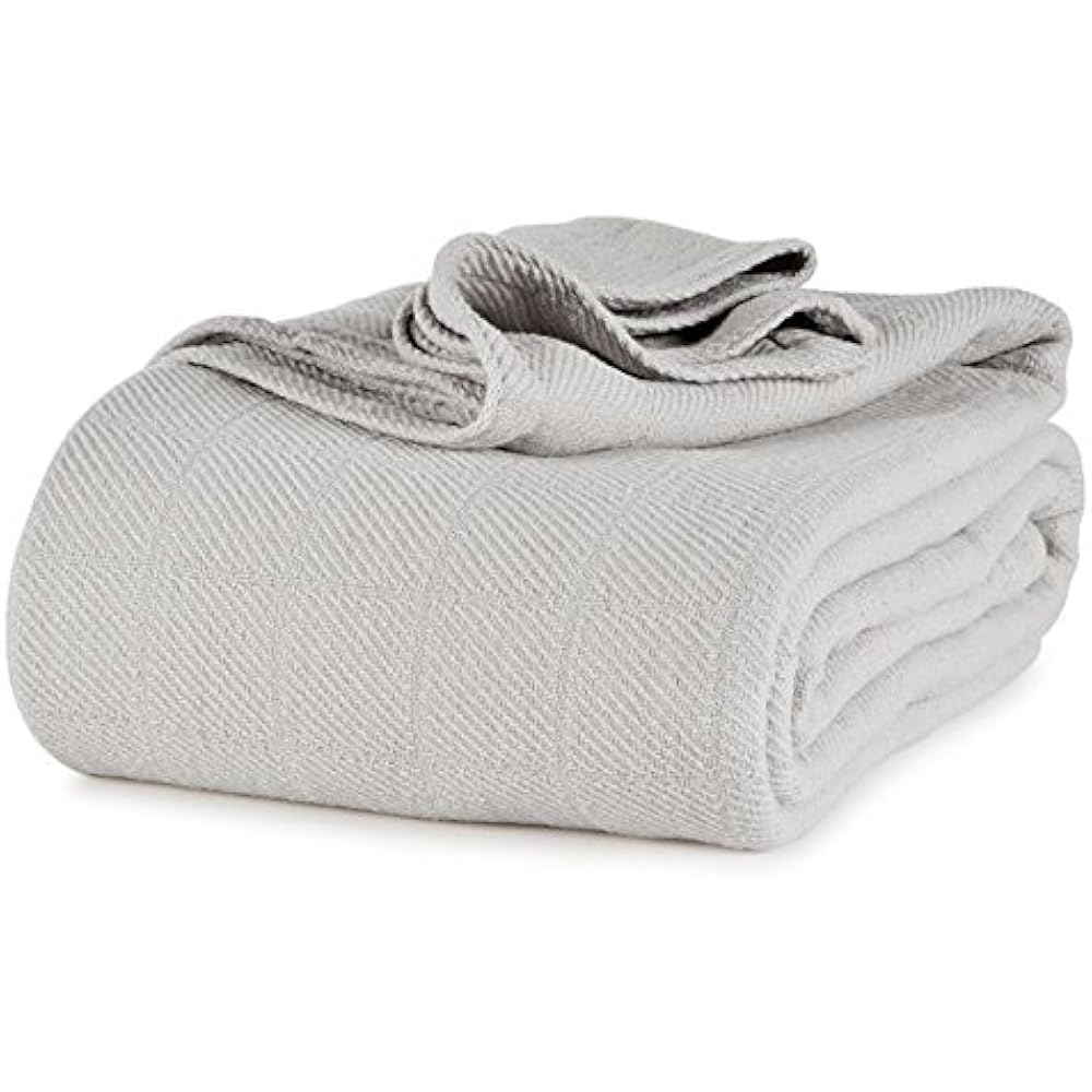 Allsoft Bed Blankets Cotton Thermal Light Grey Queen Home & Kitchen eBay