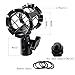 Eggsnow Microphone Shock Mount Clip Universal Mic Holder Stand + Hot Shoe Adapter Anti Vibration for AKG D230/ Senheisser ME66 /Rode NTG-2 /NTG-1/ Audio-Technica AT-875R