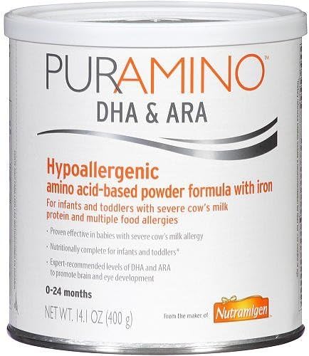 PurAmino DHA/ARA Hypo-Allergenic Powder Formula, Ages 0-24 Months,14.1oz. Per Can