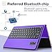 IVSO Apple iPad Pro 10.5 Case With Keyboard Ultra-Thin DETACHABLE Bluetooth Keyboard Stand Case / Cover + Pencil holder for Apple iPad Pro 10.5-inch 2017 Version Tablet(Purple)
