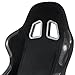 Full Reclinable Black Cloth Carbon Look PVC Leather Type-R Racing Seat+Adjustable Slider (Right)