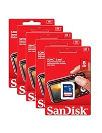 5 Pack SanDisk 8 GB 8 GB SD SDHC Class 4 Tarjeta de memoria flash para Moultrie m-999i m-888i m-888 a-20i Mini Juego Camera