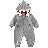 Fairy Baby Infant Shark Costumes Baby Outfit Hoodie Romper 3D Cartoon Cute Jumpsuit Bodysuit for Toddler Boys Girls 3-24M